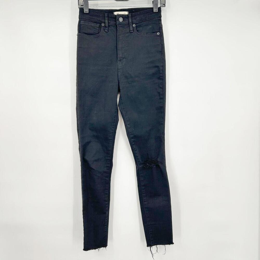 Women's Madewell 11" High-Rise Skinny Black Jeans 25
